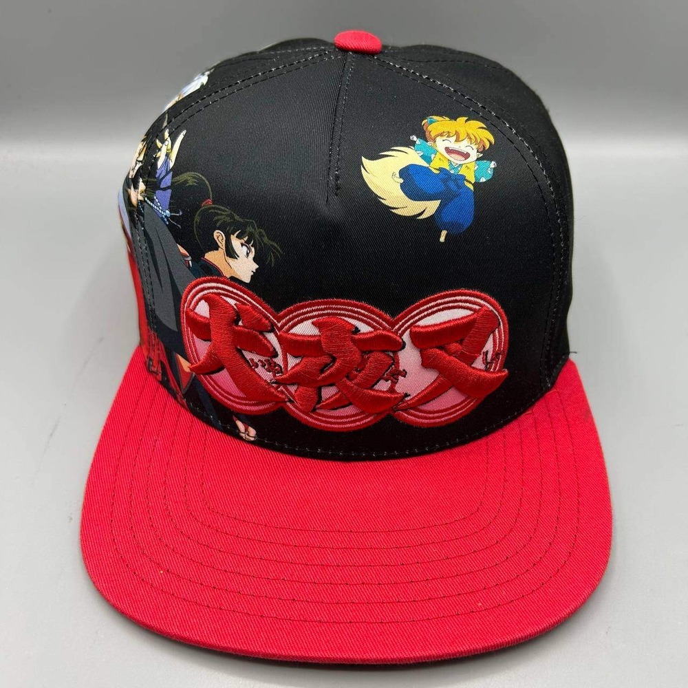 Inuyasha Characters Hat Men Black Red Kagome Miroku Sango Snap Back Cap
